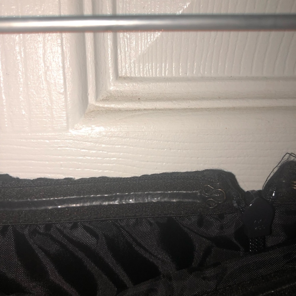 Black Strapless Ruffled Top-Small - Picture 5 of 5